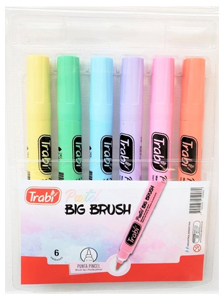 (205079) MARCADOR TRA BIG BRUSH X 6 PASTEL - MARCADORES - MARCADOR VARIOS