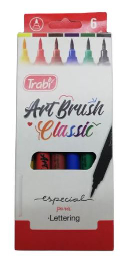 (205134S) MARCADOR TRA ART BRUSH X 6 CLASICO - MARCADORES - MARCADOR VARIOS