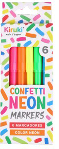 (205156F) MARCADOR KIRUKI X 6 FLUO - MARCADORES - MARCADOR ESCOLAR