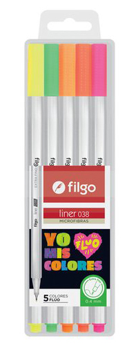 (205225F) MICROFIBRA FILGO LINER 38 X5 FLUO - MARCADORES - MICROFIBRAS