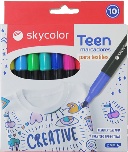 (205374) MARCADOR SKY X10 TEXTIL - MARCADORES - MARCADOR VARIOS