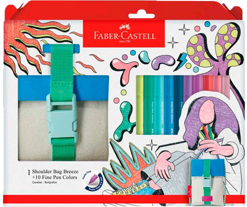 (20541) SET ARTE FABER BAG BREEZE C/10 MICR - MARCADORES - MICROFIBRAS