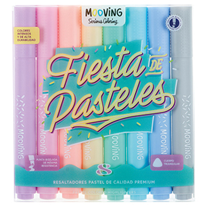 (206073) RESALTADOR MOO PASTEL X8 3051108 - RESALTADORES - RESALTADORES