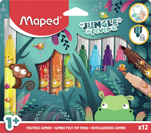 (206205) MARCADOR MAPED X12 JUNGLE 846900 - MARCADORES - MARCADOR ESCOLAR