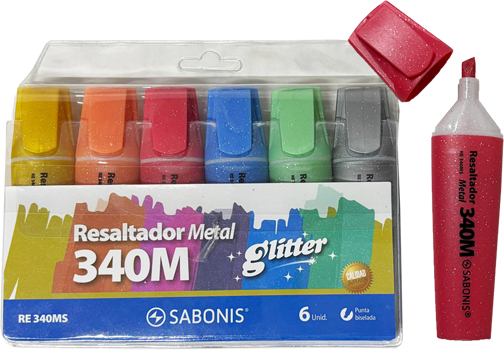 (206723) RESALTADOR SA CHATO X6 METAL GLIT - RESALTADORES - RESALTADORES