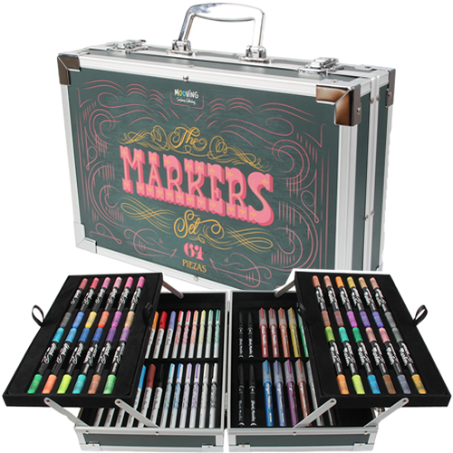 (208618) MARCADOR MOO X64 MARKERS SET MALETI - MARCADORES - MARCADOR VARIOS