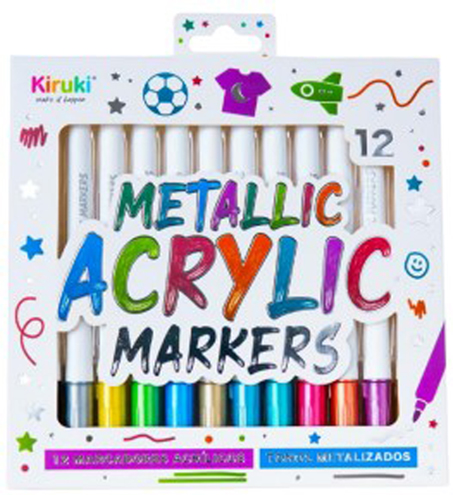 (20941ME) MARCADOR KIRUKI X12 ACRIL.MET.012 - MARCADORES - MARCADOR VARIOS