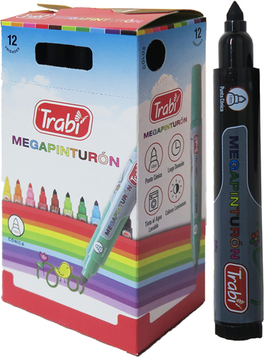 (21051) MARCADOR TRA MEGA PINTURON NEGRO - MARCADORES - MARCADOR VARIOS