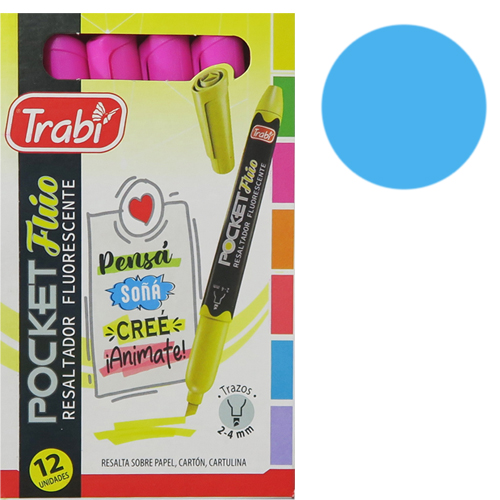 (2179**CE) RESALTADOR TRABI T/LAP POCK.CELESTE - RESALTADORES - RESALTADORES
