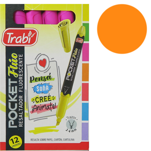 (2179**NA) RESALTADOR TRABI T/LAP POCK.NARANJA - RESALTADORES - RESALTADORES