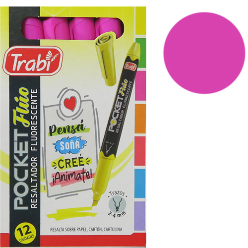 (2179**RO) RESALTADOR TRABI T/LAP POCK.ROSA - RESALTADORES - RESALTADORES