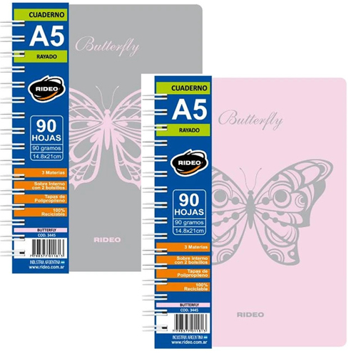 (222308) CUAD.C/ESP.R 16X21 3445 BUTTERF 90= - CUADERNOS/LIBRETAS/REPUESTOS - CUADERNOS ESPECIALES