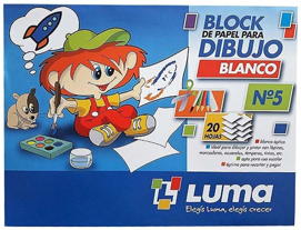 (223031) BLOCK BLANCO P/DIB.Nº5 LUM 20HJS - PAPELERIA - PAP.BLOCK