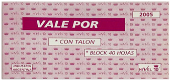 (223089) TALONARIO VALE C/TALON 2005 - PAPELERIA - PAPEL TALONARIOS