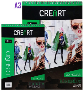 (223162) BLOCK CREART A3 240G 20H DISEO C/E - LINEA ARTISTICA - VARIOS ARTISTICA