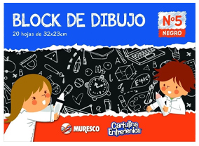 (223192) BLOCK NEGRO P/DIBUJO N5 LUMA - PAPELERIA - PAP.BLOCK