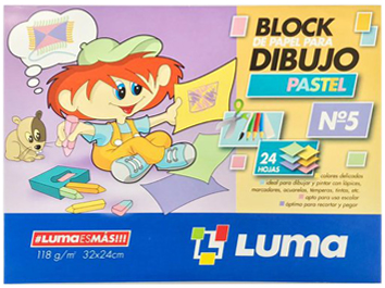 (223223) BLOCK PASTEL P/DIB.N5 LUMA 24HJS - PAPELERIA - PAP.BLOCK