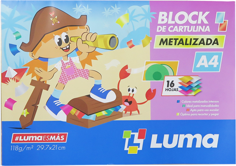 (223331) BLOCK CARTUL.METAL A4 LUM 16HJ - PAPELERIA - PAP.BLOCK