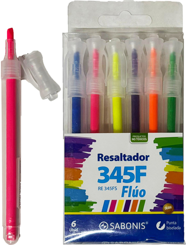 (225211) RESALTADOR SA T/LAP FLUO X6 - RESALTADORES - RESALTADORES