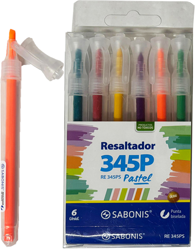 (225212) RESALTADOR SA T/LAP PASTEL X6 - RESALTADORES - RESALTADORES