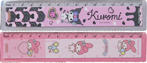 (2456**KM) REGLA FANTASIA 15CM.LIC.KURO/MELO - GEOMETRIA - REGLAS