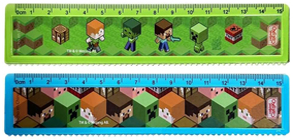 (2456**MC) REGLA FANTASIA 15CM.LIC.MINECRAFT - GEOMETRIA - REGLAS