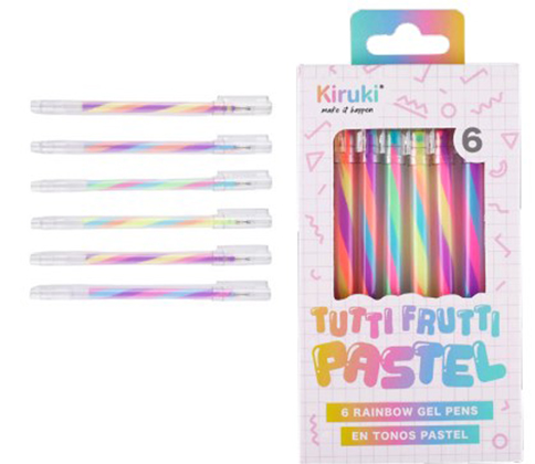 (261290) ROLLER KIRUKI GEL DEGRAD.PASTEL X6 - BOLIGRAFOS - BOLIGRAFOS ROLLER