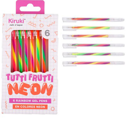 (261390) ROLLER KIRUKI GEL DEGRAD.NEON X6 - BOLIGRAFOS - BOLIGRAFOS ROLLER