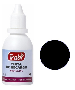 (2650**NE) TINTA P/SELLOS TRA 30ML NEGRA - SELLOS/ALMOHADILLAS/TINTAS - TINTA SELLOS