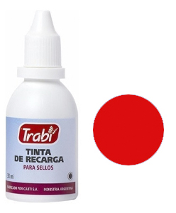 (2650**RO) TINTA P/SELLOS TRA 30ML ROJO - SELLOS/ALMOHADILLAS/TINTAS - TINTA SELLOS