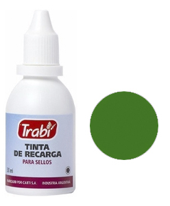 (2650**VE) TINTA P/SELLOS TRA 30ML VERDE - SELLOS/ALMOHADILLAS/TINTAS - TINTA SELLOS