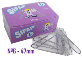 (280060) CLIPS SIFAP Nº 6 50MM. - CLIPS/CHINCHES/ALFILERES - CLIPS