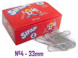 (280092) CLIPS SIFAP Nº 4 33MM. - CLIPS/CHINCHES/ALFILERES - CLIPS