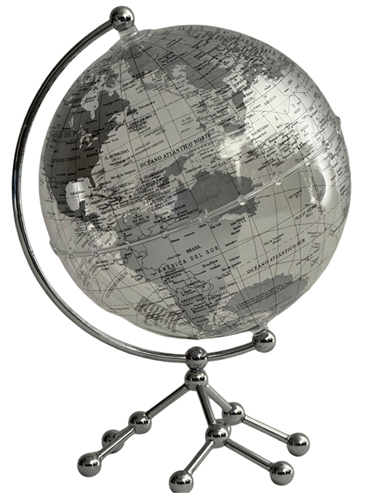 (280664) GLOBO TERR.20CM.TOKIO B/METAL CROMA - GLOBOS TERRAQUEOS - GLOBOS TERRAQUEOS