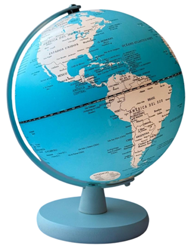 (280667) GLOBO TERR.20CM.ZEUS B/MADERA BL. - GLOBOS TERRAQUEOS - GLOBOS TERRAQUEOS