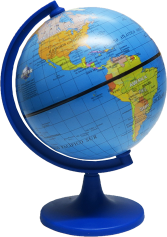 (280674) GLOBO TERR.10CM.107W B.PLASTICA - GLOBOS TERRAQUEOS - GLOBOS TERRAQUEOS