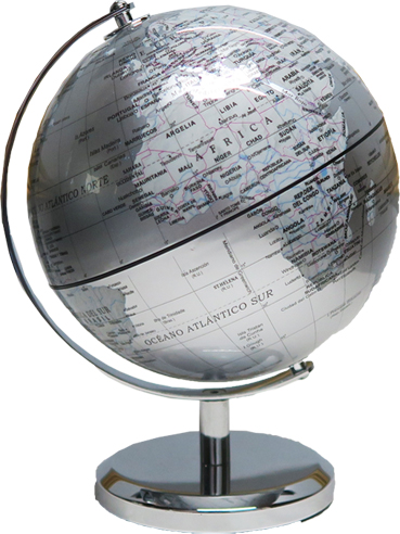 (280763) GLOBO TERR.14CM.141M GRIS B.CROMAD - GLOBOS TERRAQUEOS - GLOBOS TERRAQUEOS