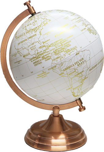 (282109) GLOBO TERR.20CM.GOLD B.METAL ORO - GLOBOS TERRAQUEOS - GLOBOS TERRAQUEOS