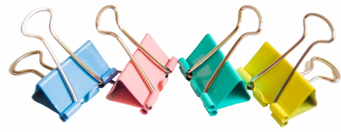 (32842) APRIETAPAPEL CLIP COLOR PASTEL 25MM - APRIETAPAPELES - APRIETAPAPELES