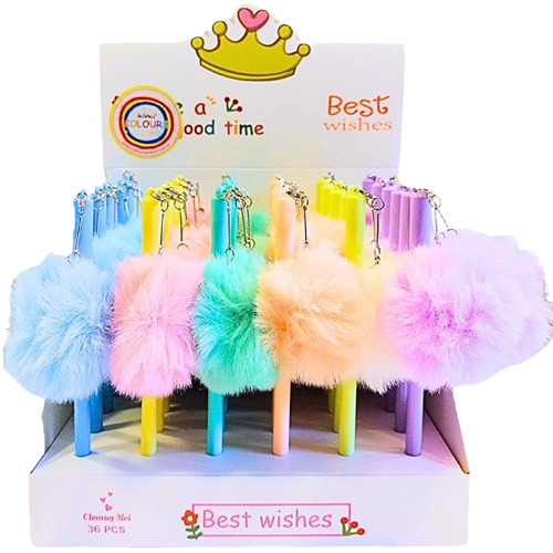 (36215P) BOLIGRAFO FANT.POMPON PASTEL 25332 - BOLIGRAFOS - BOLIGRAFOS FANTASIA