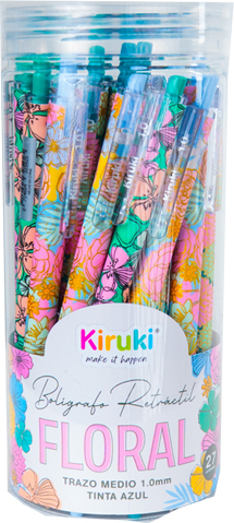 (36298) BOLIGRAFO FANT.KIRUKI FLORAL RETRAC - BOLIGRAFOS - BOLIGRAFOS FANTASIA