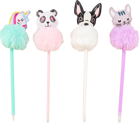 (363180) BOLIGRAFO FANT.POMPON ANIMALES - BOLIGRAFOS - BOLIGRAFOS FANTASIA