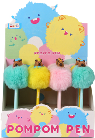 (36319) BOLIGRAFO FANT.POMPON CAPYBARA 4160 - BOLIGRAFOS - BOLIGRAFOS FANTASIA