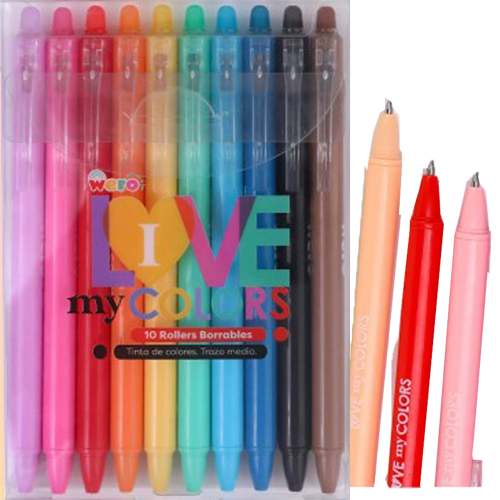 (412175) ROLLER WE BORR.I LOVE MY COLORS X10 - BOLIGRAFOS - BOLIGRAFOS ROLLER