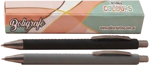 (46276) BOLIGRAFO GOMA MATE RETRACTIL 29507 - BOLIGRAFOS - BOLIGRAFOS REGALERIA