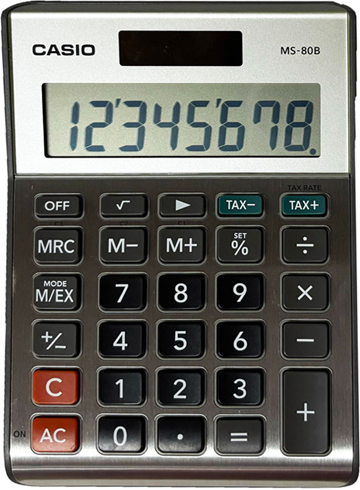 (520122) CALCULADORA CASIO MS-80B GDE 8D - CALCULADORAS - CALCULADORAS