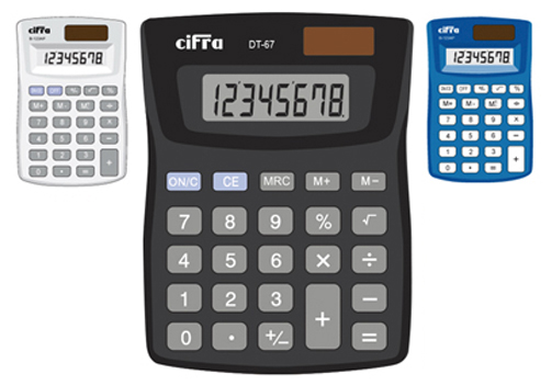 (52289) CALCULADORA CIFRA DT-67 8DIG MEDIAN - CALCULADORAS - CALCULADORAS