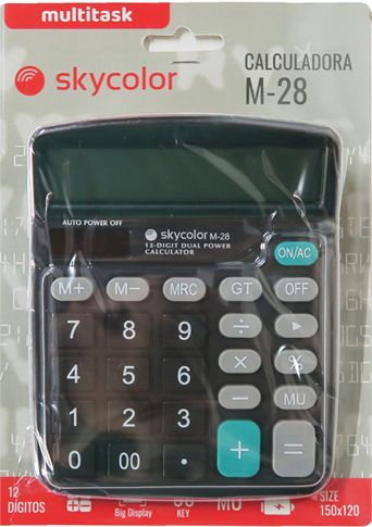 (52471) CALCULADORA SKY M-28 12DIG MED - CALCULADORAS - CALCULADORAS