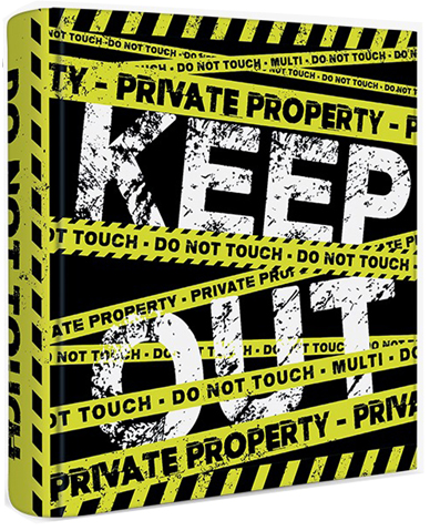(60129S) CARPETA 3X40 CART.MU KEEP OUT NEON - CARPETAS - CARPETAS 3X40