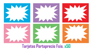 (60253P) TARJETA PORTAPRECIO FANTASIA X50U - CARPETAS COMERCIALES - TARJETAS PERSONALES